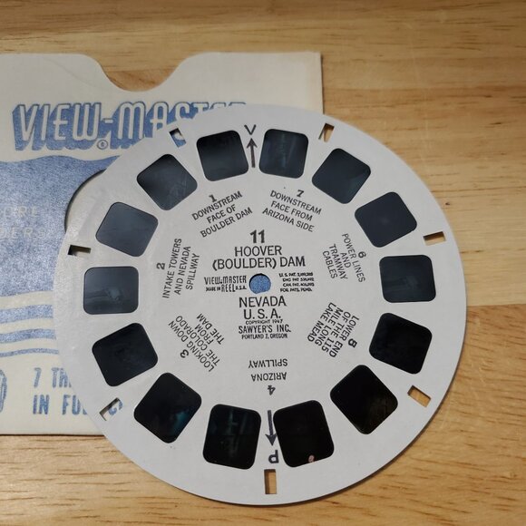 VTG 1940s View Master Reels Hoover (Boulder) Dam NV Scenic Auto Tour By Sawyers - Picture 6 of 6